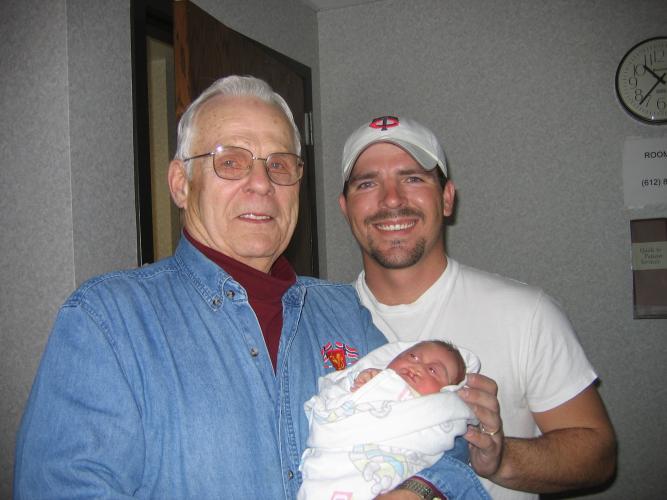 Mattie, Daddy, & Great-Grandpa Les.