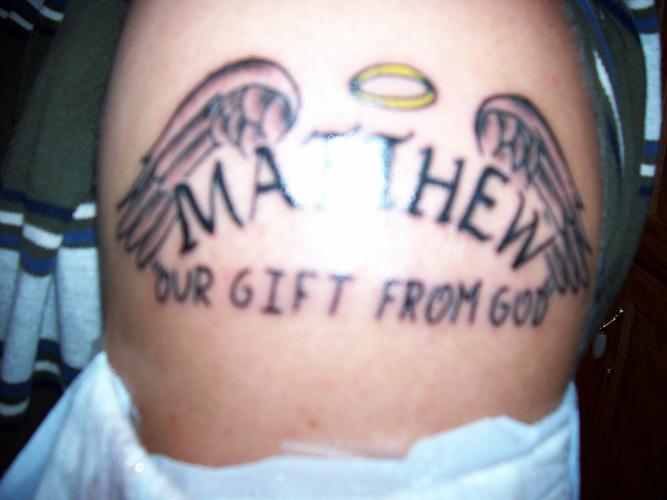 Daddy's tattoo after Matthew passed away.